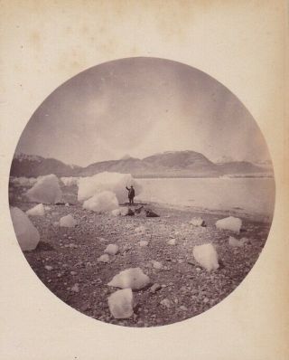 Very Rare Albumen Kodak Round From West Album Alaska On The Queen Sea Iceberg