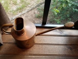 Signature Brookstone Antique Copper Watering Can,  Made In England