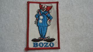 Vintage Bozo The Clown 2 " X 4 " Embroidered Sew On / Iron On Patch.  Rare.