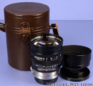 Nikon S Nikkor - S.  C 85mm F1.  5 Rangefinder Lens,  Shade,  Caps,  Case Rare