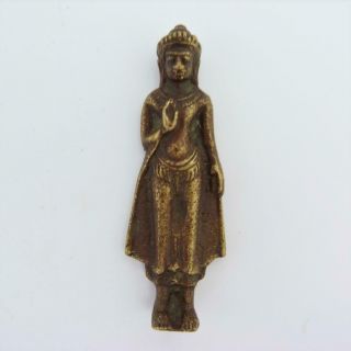 Antique Thai Bronze Figure Of A Standing Deity,  18th Century