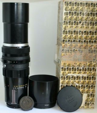 Rare Nikon S Rangefinder Nikkor - T 35cm F4.  5 350/4.  5 350mm Nippon Kogaku Lens