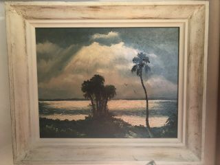 Gorgeous Rare Harold Newton Highwaymen “Storms End” On Canvas Board 16x20 3