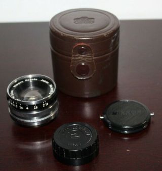 VERY RARE Leica Screw Mount W - Nikkor 1:1.  8 f=3.  5cm NKJ Camera Lens CAPS Case 2