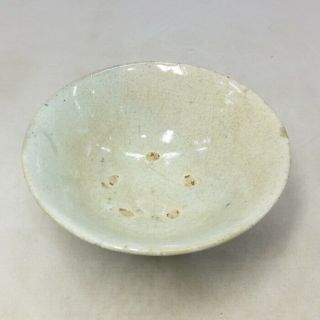 D850: Korean Tea Bowl Of Old White Porcelain Of Appropriate Joseon - Dynasty Age