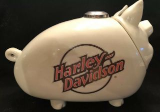 Vintage Harley Davidson 1984 Hog Gas Tank Cookie Jar Motorcycle Rare Pig Piggy