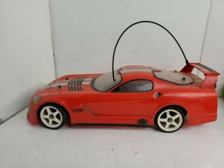 Nikko Red Dodge Viper Rc Car 1/10 Scale Digital Steering 20 Mph Rare Hobby