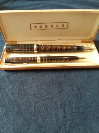 Rare Vintage Parker Vacumatic Fountain Pen & Mechanical Pencil Set All