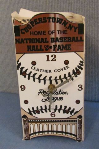 Rare Cooperstown National Baseball Hall Of Fame Cardboard Clock - Promotional