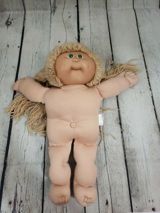 1986 Xavier Roberts Cabbage Patch Doll Blonde Girl Green Eyes Dimples