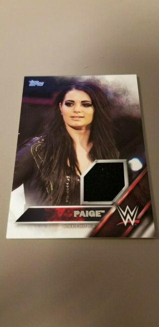 Paige 2016 Topps Wwe Authentic Event Worn Shirt Relic Sp Rare 