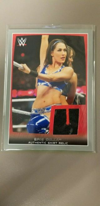 Brie Bella 2015 Topps Wwe Authentic Event Worn Shirt Relic Sp Rare 