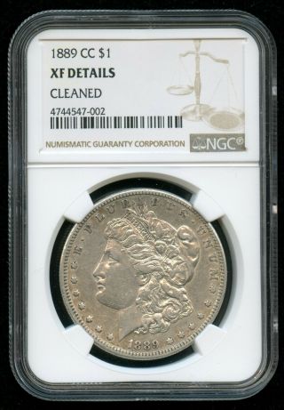 1889 - Cc Morgan Silver Dollar $1 Ngc Xf Details Cleaned - Rare Key Date