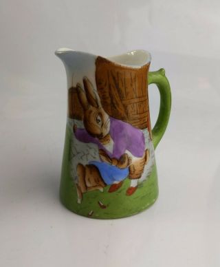 Antique Rare Beatrix Potter Peter Rabbit German Porcelain Cream Jug C 1900 - 1920