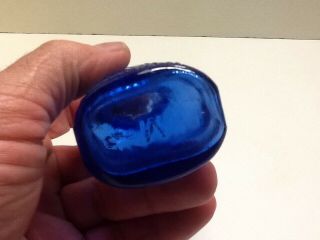 Small Antique Cobalt Blue Milk Of Magnesia Bottle. 2