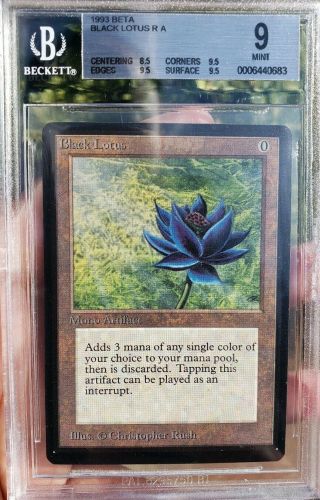 Vintage Magic | Bgs 9 Mtg Beta Black Lotus,  3x 9.  5 Subs =.  5 From Gem