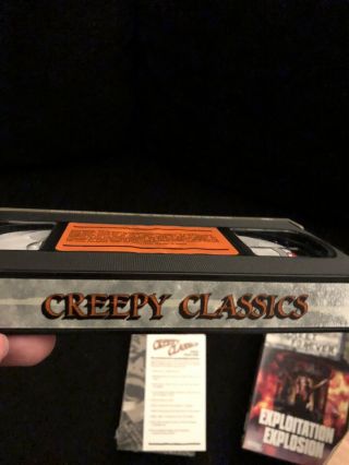 CREEPY CLASSICS Rare VHS w/ Trivia card VINCENT PRICE Vintage HORROR 3