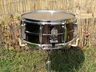 Rare Tama Rockstar 6.  5 X 14 " Black Nickel Snare Drum