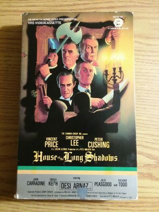 House Of The Long Shadows (vhs) - Rare 1982 All - Star Horror: Price,  Lee,  Etc