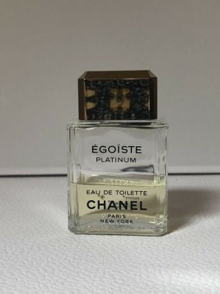 Rare Vintage Chanel Egoiste Platinum Eau De Toilette 2.  5 Splash 75 Ml