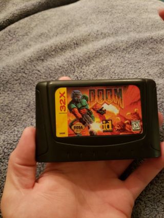Doom (sega 32x,  1994) Cartridge Only Rare Label Mistake