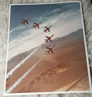 Rare Vintage U.  S.  A.  F.  Thunderbirds Photo Flying In Formation 10 " X8 ".