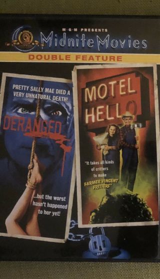 Deranged / Motel Hell - Mgm Midnite Movies Double Feature Horror Rare Dvd