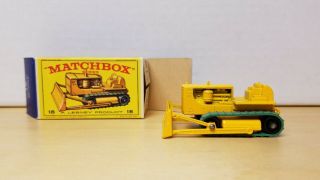 Matchbox Lesney Caterpillar Tractor No.  18 Vnm,  Rare Box