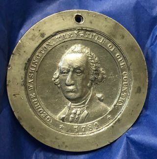 1789 George Washington Indian Peace Medal w/Letter of Authenticity - VERY RARE 3