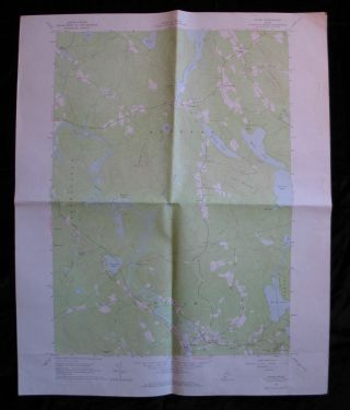 Hiram Maine 7.  5 Min Quad Topo Map 1964/1966 Saco River Denmark Brownfield Me