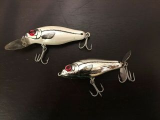 Vintage Bomber Smilin Minnow A - 3.  5 " Rattling Fishing Lure Plus Mystery Lure