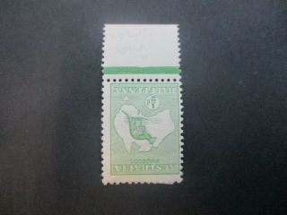 Kangaroo Stamps: 1/2d Green Inverted Watermark - Rare (f318)
