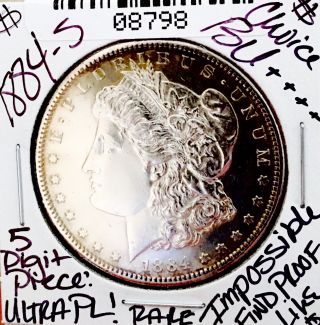 1884 S Morgan Dollar Choice Bu,  Proof Like This Is A Rare 6 Figure Coin Nr 08798