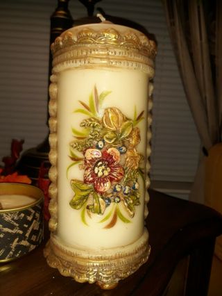Rare Vintage Swiss “reuge” Music Box Sculpted Candle.  Incredible Workmanship