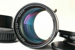 [rare ] Ms - Optical Sonnetar 50mm F/1.  1 Mc Lens Leica M W/kipon M - E Adapter 5664