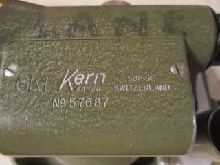 RARE Vintage Kern AARAU SWISS GK1 Autolevel surveyor w/ case 57687 3