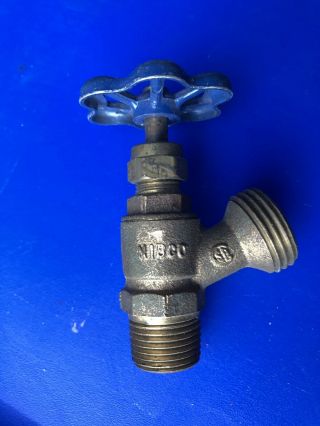 Vintage Nibco Brass Garden Hose Water Spigot Faucet 3/8 Pipe Threaded Pt Bibb