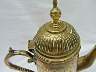 Vintage / Antique Islamic Middle Eastern Engraved Water / Coffee Pot Dallah 3