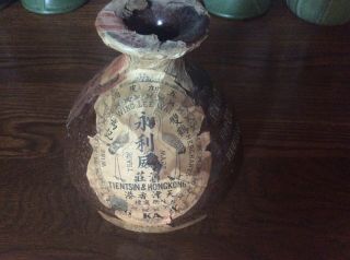 Antique Chinese Pottery Ng Ka Py Medicinal Liquor Bottle Wing Lee Wai