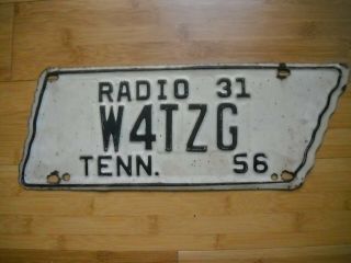 Ultra Rare 1956 Ham Radio Plate