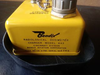 Bendix CDV - 750 643 mdl 1 civil defense dosimeter charger,  rare serial 1782 2