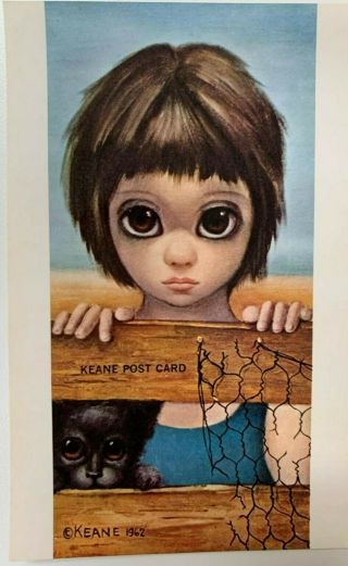 Margaret Keane " Watching " Postcard - Big Eyes - Good