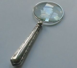 Raeno Sp Co Hm Silver Handle Magnifying Glass B/ham 1921 George V