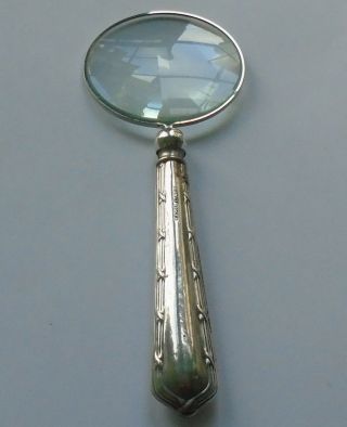 Raeno Sp Co HM Silver Handle Magnifying Glass B/ham 1921 George V 3