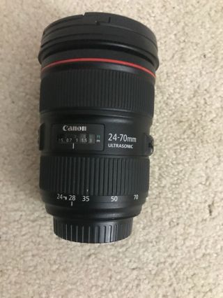Canon Ef 24 - 70mm F2.  8 2.  8 F/2.  8l L Lens - Rarely.