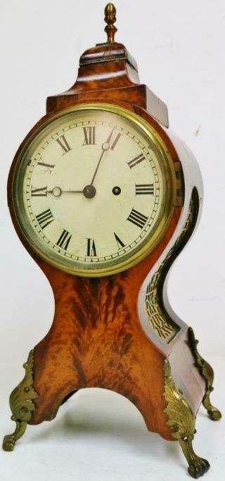 Rare Antique English 8 Day Single Fusee Timepiece Rococo Mantel Bracket Clock 2