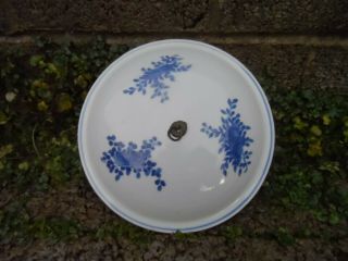 18th Century Chinese Porcelain Tureen Lid - Blue And White Ceramic Antique