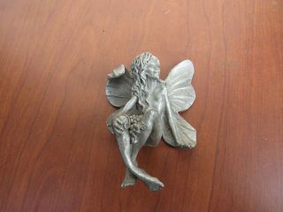 Rare 1993 Gallo Pewter Nude Winged Fairy Figurine Signed