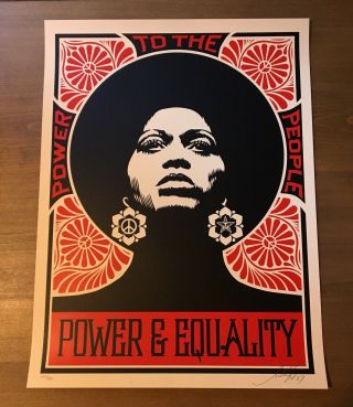 Shepard Fairey Obey Giant Affrocentric Rare Signed Numbered Screen Print