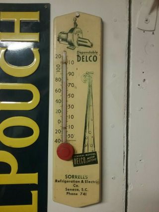 Rare General Motors Delco Water Systems Advertising Thermometer